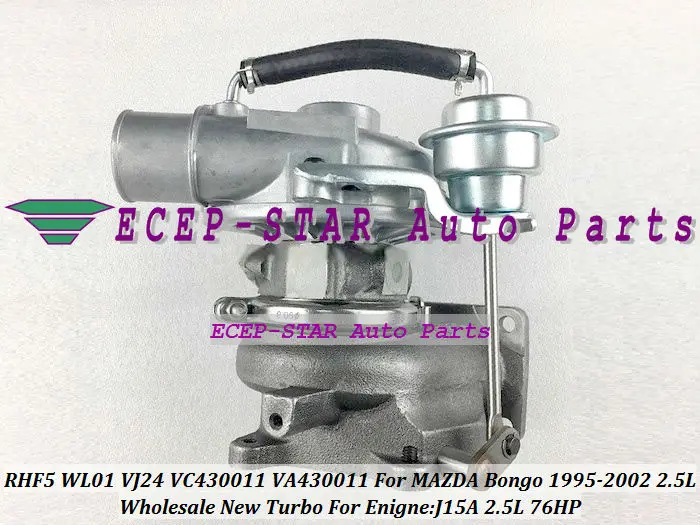 RHF5 WL01 VJ24 VC430011 VA430011 VB430011 Turbo Turbine Turbocharger For MAZDA Bongo 1995-2002 Engine J15A 2.5L 76HP (2)