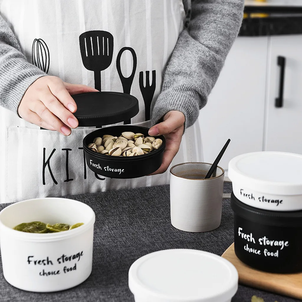 

Plastic Kitchen Food Cereal Grain Bean Rice Storage Pot Refrigerator Container Box Case Storage Box Organization