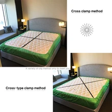 Original Greenwell Made Adjustable Bed Sheet Smoothers, Bed Sheet Straps, Bed Sheet Holders Clips, Set of 2