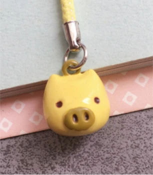

New 50 pcs Cartoon pig Lovely Jingle Bells,Christmas Decoration,Cartoon Lanyard Accessories Bell key Chains H--91