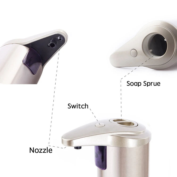 bathroom accessories stainless steel automatic soap dispenser