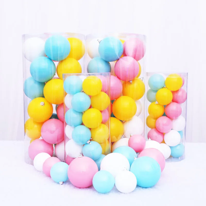 【 6 см 8 】 Рождественское украшение из макарона для окон реквизит розовый желтый