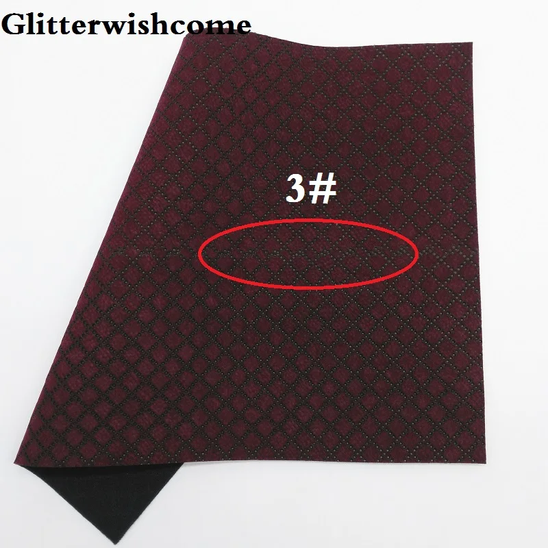 Glitterwishcome 21X29 см A4 размер винил для бантов тиснение пледы замша кожа Fabirc искусственная кожа листы для бантов, GM163A