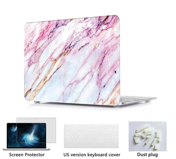 

Hard sleeve case + US keyboard Cover screen protecter for MacBook Air 11 13" Pro Retina 12 13 15 16 touch bar A2141 A2179 A2251