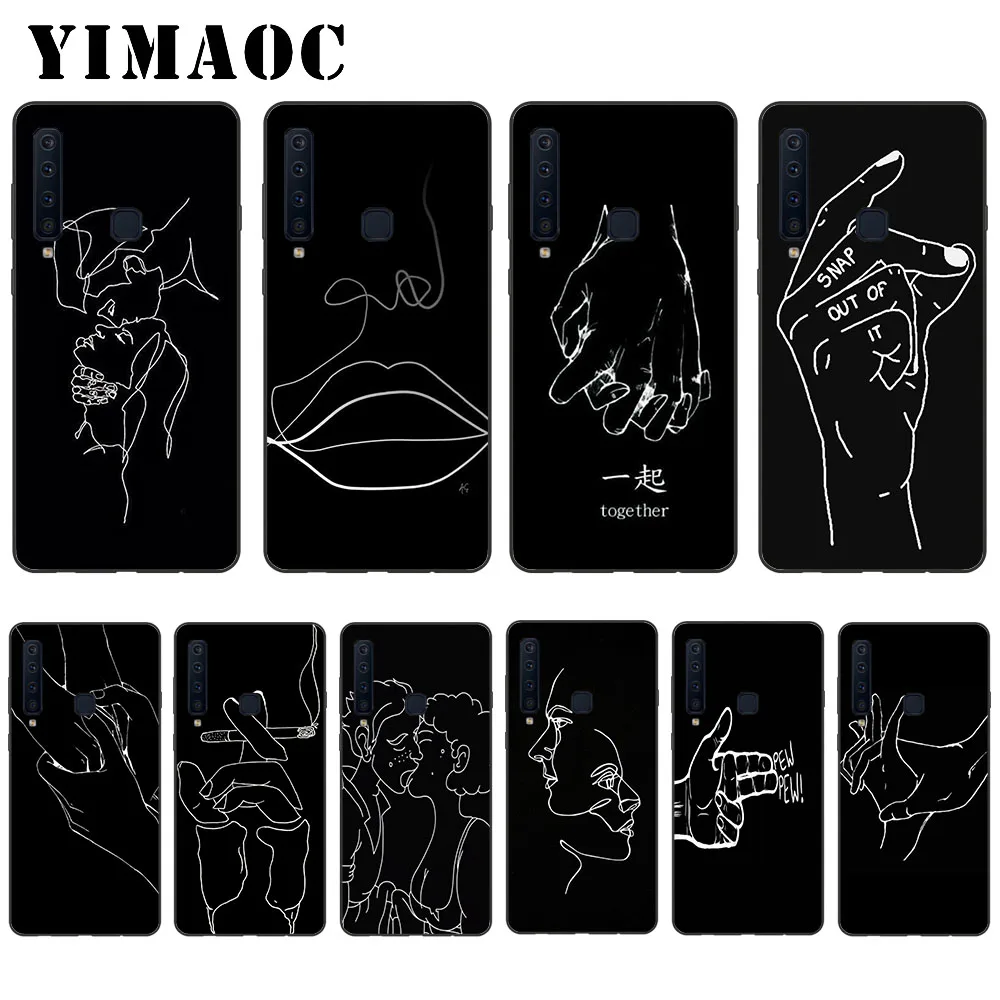 

YIMAOC Line art body painting Soft Case for Samsung Galaxy A3 A5 A6 A7 A8 A9 Plus Note 8 9 A10 A30 A40 A50 A70