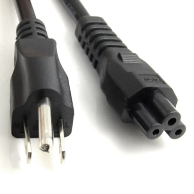 

US USA Power Cord American US Plug C5 Cloverleaf Power Supply Lead Cable Wires 1.5m 5ft For Notebook Laptop AC Adapters