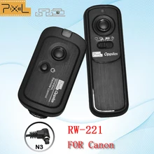 PIXEL RW-221/N3 Беспроводной Спуска затвора Кабель Дистанционного Управления Для Canon EOS 7D 5D 50D 40D 30D 20D 10D 1D Серии 6D DSLR камера