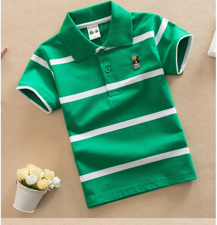 

2019 Summer Children Kids Polo Shirts Solid Short Sleeve School Uniforms Big Teens Boys Little Girls Cotton Lapel Tops
