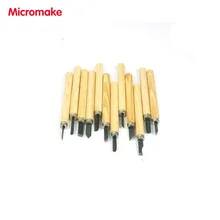 Micromake 3D-принтеры Запчасти 12 шт./компл. Вырезка Инструменты Ассорти Ножи зубила деревянной ручкой Инструменты