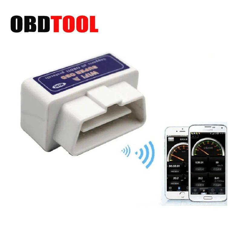 

PIC18F25K80 Chip White OBD2 ELM327 V1.5 WIFI 16Pin Adapter Scanner for iOS/Android Car Diagnostic Tool OBD 2 ODB II ELM 327 WIFI