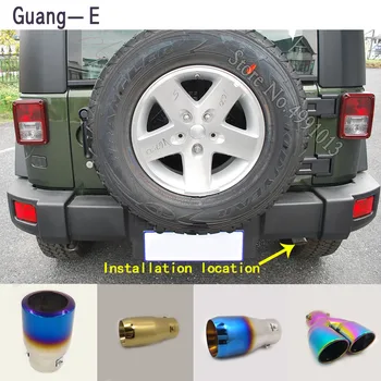 

For Jeep Wrangler 1993-2007 car stickers cover muffler exterior back end pipe dedicate exhaust tip tail outlet ornament 1pcs