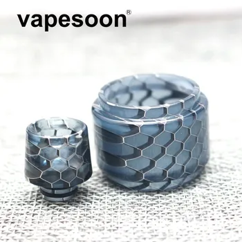 

vapesoon Snake Skin Resin Cobra Drip Tip with Replacement Bulb Tube for Uwell Crown 4 Tank Atomzer 6ml Crown IV Kit/Mod