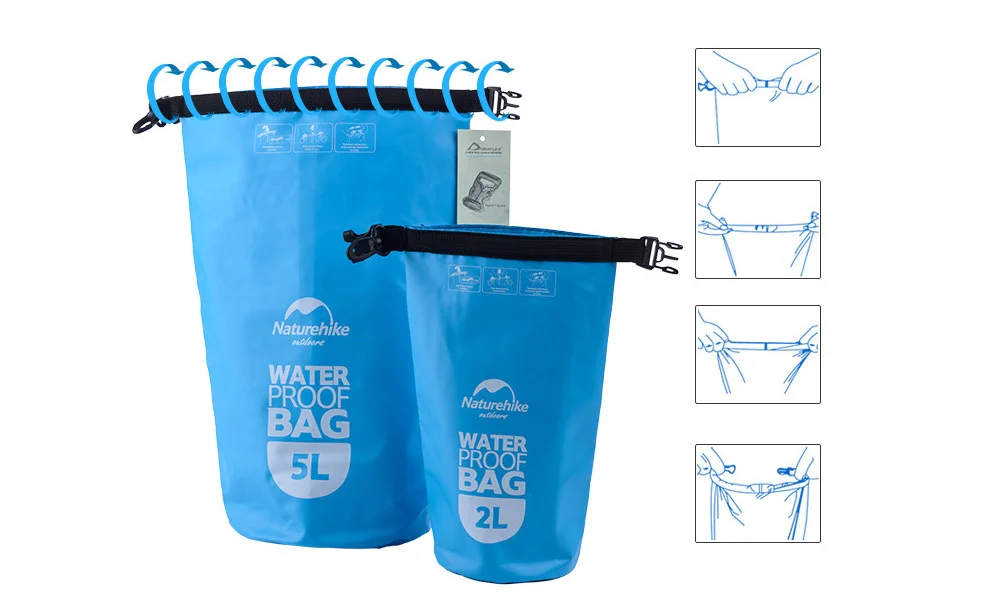 Naturehike дрейфующий мешок Водонепроницаемый сухой мешок для каноэ каяк рафтинг спортивные плавающие сумки для хранения складные дорожные наборы