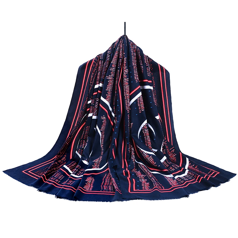

Scarf women fashion brand hijab clothing accessories echarpe printing ring winter scarf cotton 185cm * 90cm high quality SF18