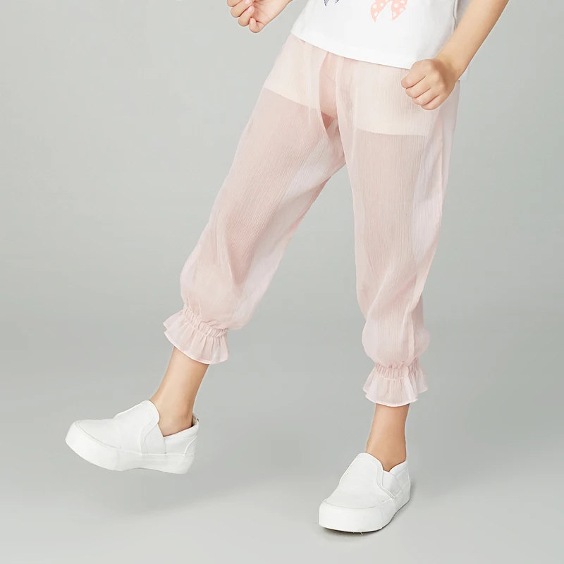 

Girl's chiffon anti-mosquito pants little magic star thin nine pants knickers loose ladies 'summer dress