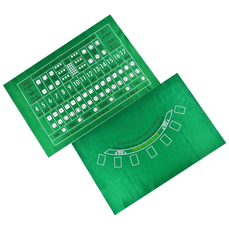 New Hot Texas Hold'em 90*60 cm Blackjack Rotary Baccarat Poker Set Fichas Poker Blackjack 21 Table Cloth Fietro Felt Board Cloth