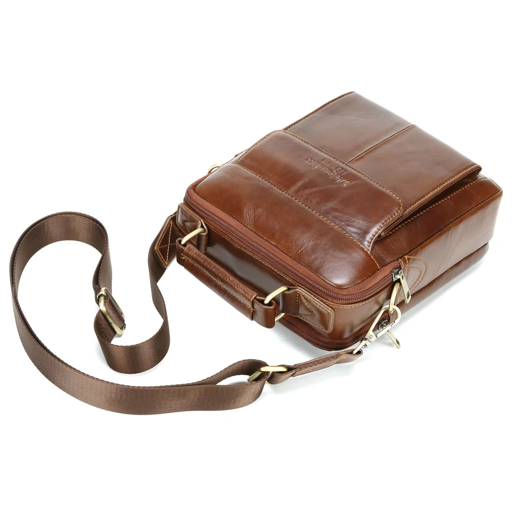 Meigardass Genuine Leather Men's Messenger Bags Casual Shoulder Bags Mens Travel Crossbody Bag Tote Purse Office iPad Handbags