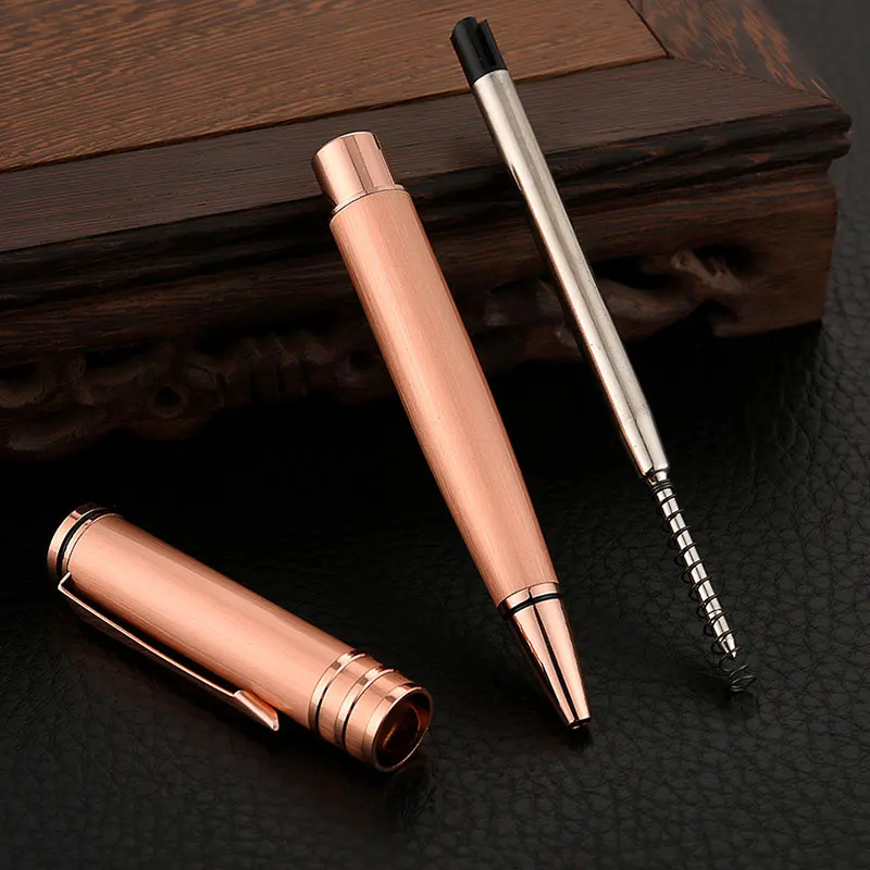 Модная офисная деловая ручка из розового золота металлическая шариковая ручка школьный канцелярский карандаш подарок на конферецию ручка