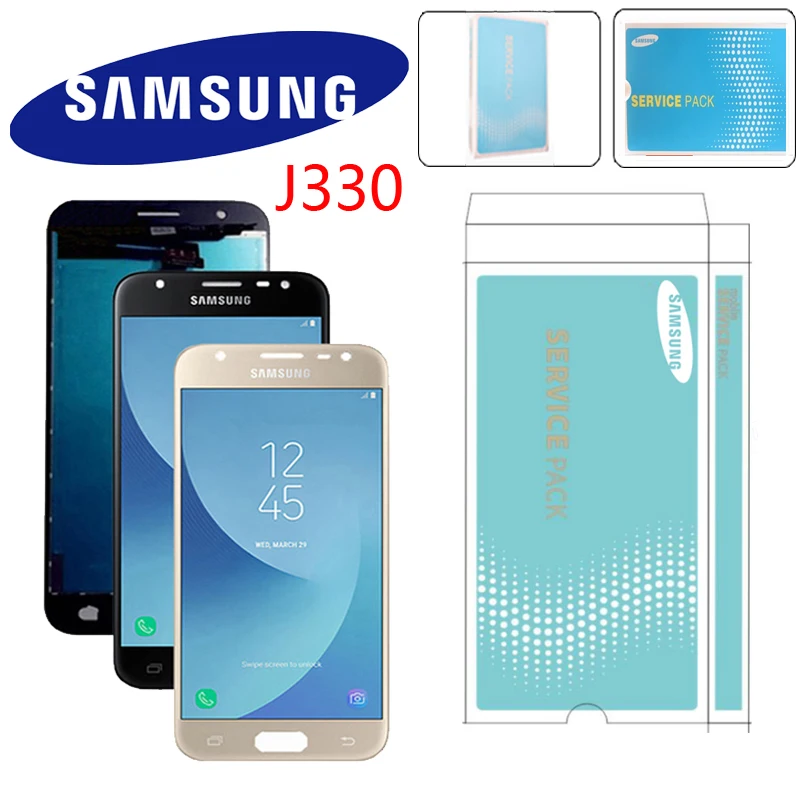 Сменный сенсорный ЖК дисплей для SAMSUNG Galaxy J3 2017 J330 J330F 5 0 дюйма без битых пикселей в