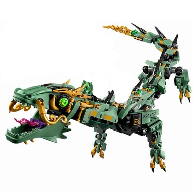 Baratos Nuevo Ninja Azul Rojo dragón Caballero Compatible legotely ninejoes bloques de construcción de ladrillo de juguete niños niño regalos de navidad 70653