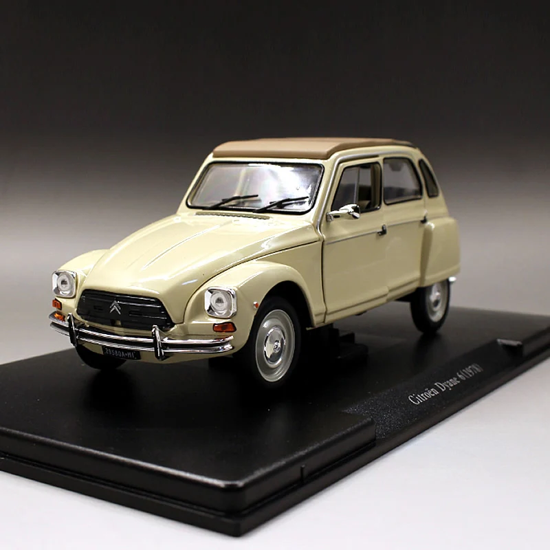 1:24 классическая модель 1978 Citroen Dyane 6 Классическая Игрушечная модель автомобиля Ретро бежевого сплава литая Игрушечная машина