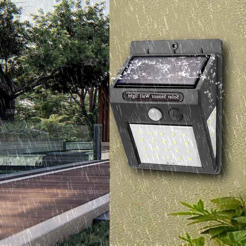 20 30 светодиодный S Солнечный перезаряжаемый светодиодный светильник на солнечной батарее, уличный светодиодный светильник, садовый светильник, украшение, PIR датчик движения, настенный светильник