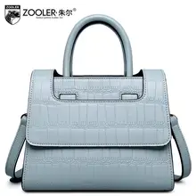 2016 New zooler women bag genuine leather designers brand fashion quality alligator grain women leather handbags shoulder bag