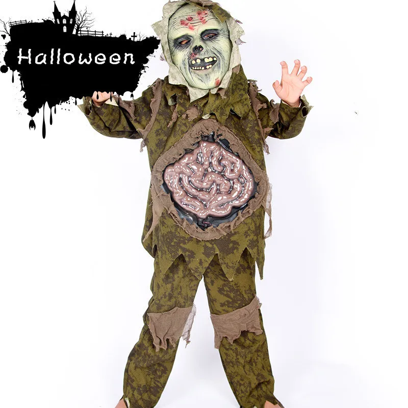 mbbgjoy children boy halloween kids clothing cosplay suit scary zombie ghost large intestines costume horror swamp - Cheap Creepy Halloween Costumes mbbgjoy children boy halloween kids clothing cosplay suit scary zombie ghost large intestines costume horror swamp - Cheap Creepy Halloween Costumes