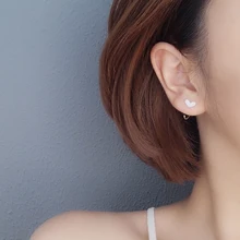 925 пробы серебряные гипоаллергенные серьги-гвоздики для женщин, девушек, девушек, студентов S925 ювелирные изделия аксессуары