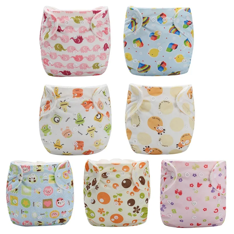2018 New Organic Cotton Newborn Print Diapers Tiny Cloth Waterproof