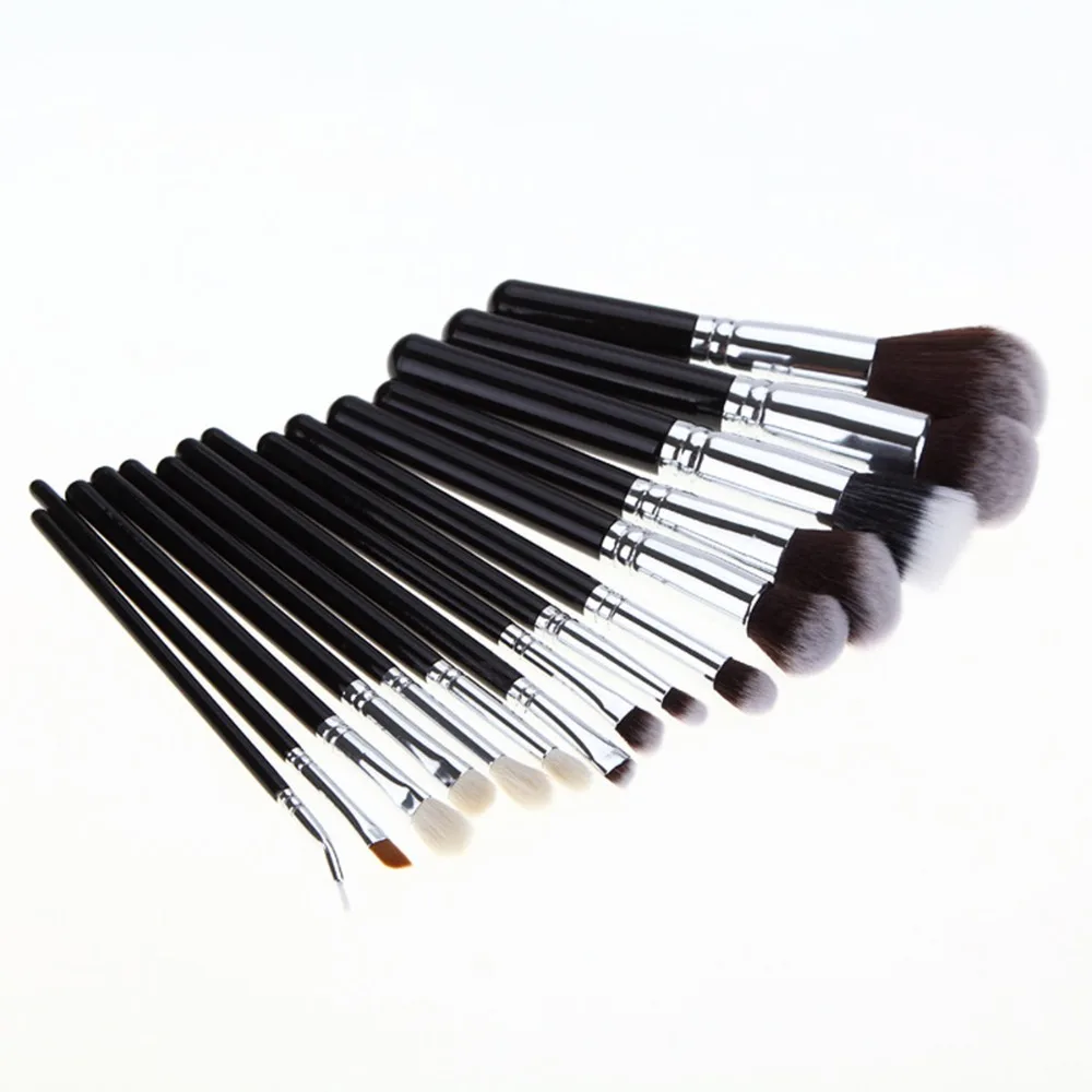 

15pcs Makeup Brushes Set Pro Soft Hair Cosmetic Brush Eyebrow Foundation Shadows Eyeliner Lip Kabuki Make Up Tools Kits Hot Sale