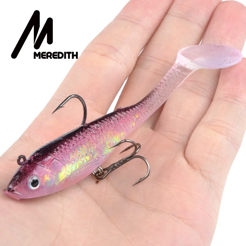 Meredith fishing 4 шт 19,4 г 10 см JXJ15-10 длинный хвост мягкие свинцовые рыболовные приманки Светящиеся рыболовные снасти мягкие приманки воблеры - Цвет: E