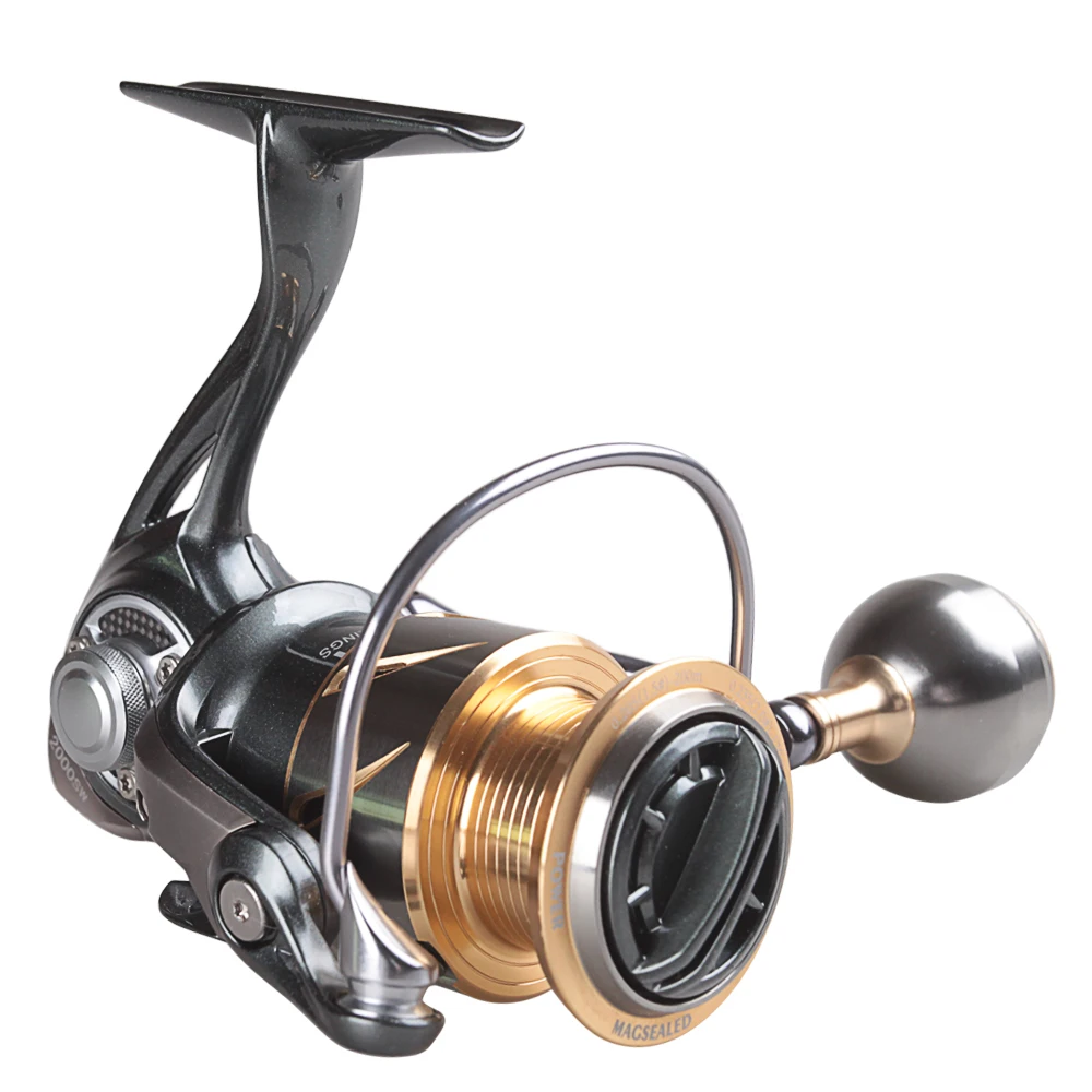 DMK 1000-5000 الصيد الغزل بكرة 12BB 5.2: 1 إغراء الصيد بكرة Carretilha دي Pesca الغزل عجلة الكارب الصيد معالجة Moulinet