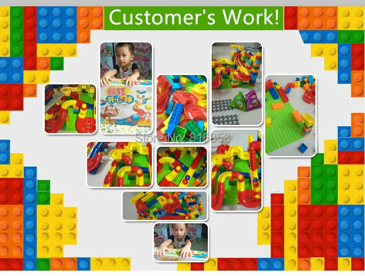 Crazy Fun Rolling Ball Building Blocks Compatible Marble Run Bricks Parts Accessories Educational DIY Toys