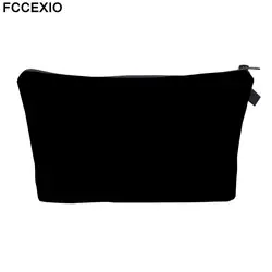 FCCEXIO новая чистая черная косметичка простой стиль Макияж сумка для девочек дорожный Органайзер Maleta De Maquiagem мыть мешок