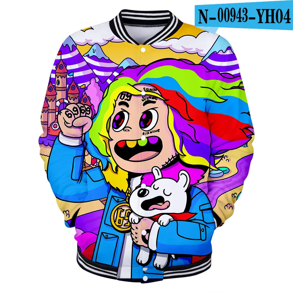 【海外輸入】 Tekashi Rapper 69 Coat Jacket Uniform Baseball 3D 6ix9ine トップス