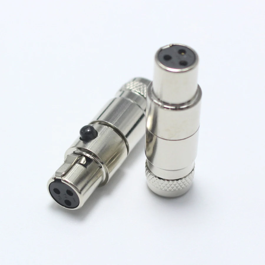 1 шт. Mini XLR 3 Pin Female jack маленький XLR 3 P Аудио разъем металлический микрофон разъем микрофонный адаптер для OD5mm кабель