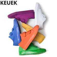 Nouvelle arrivée printemps/automne toile enfants shoes garçons filles mode hook & boucle sneakers enfants casual shoes bébé appartements 04