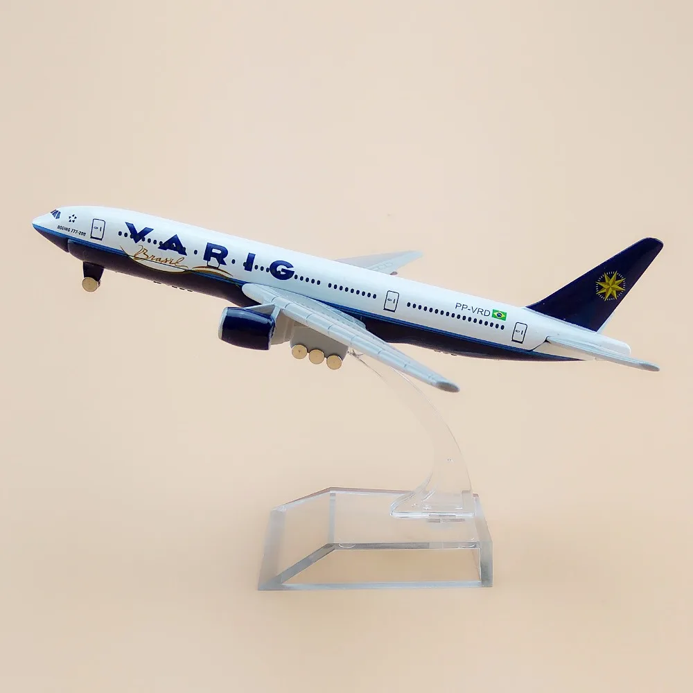 

16cm Alloy Metal Brazil AIR VARIG B777 Aircraft Airlines Boeing 777 Airways Airplane Model Plane Model W Stand Gift