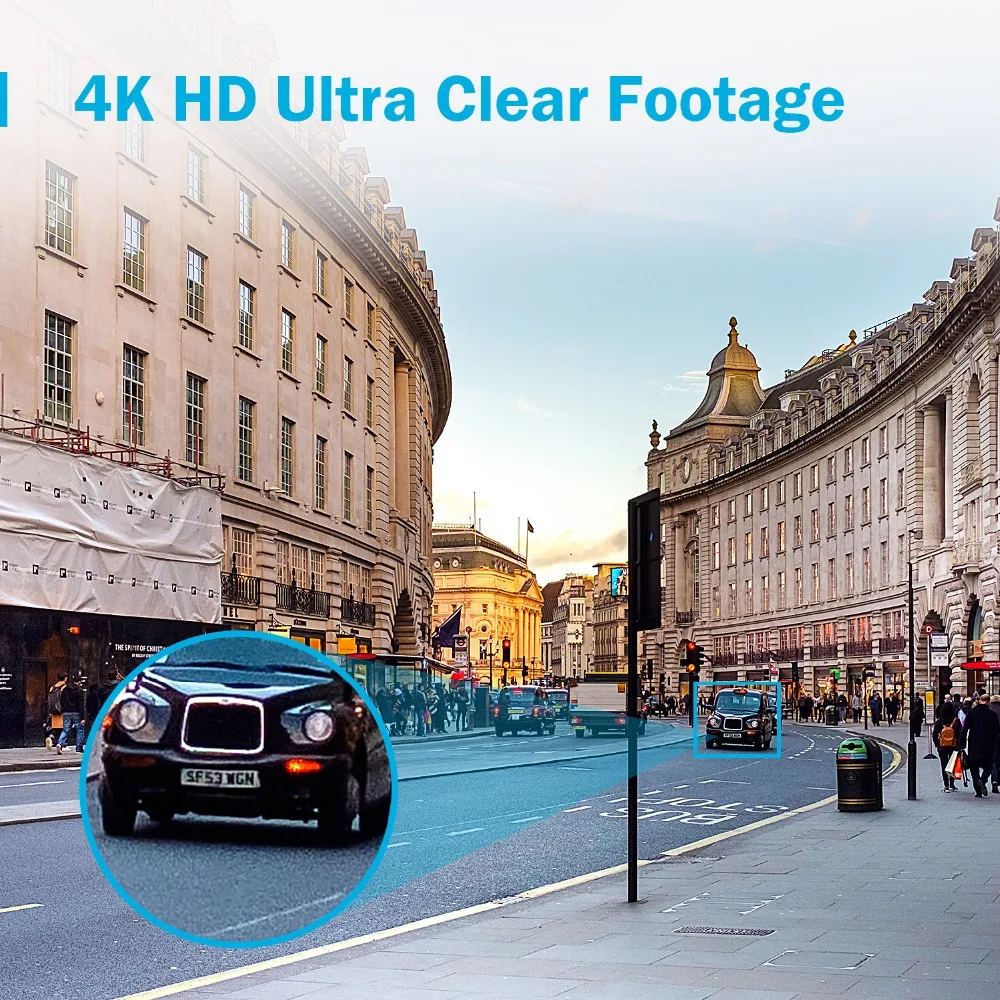 Камера видеонаблюдения ANNKE 4K Ultra HD 8 каналов DVR H.265 4 шт. IP67 МП|Система наблюдения| |