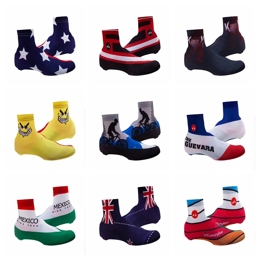 

2019 Cycling Shoe Cover Men Women Bike windproof MTB Bicycle Zippered Overshoes Team Road Riding Shoes cover Breathable Blue red