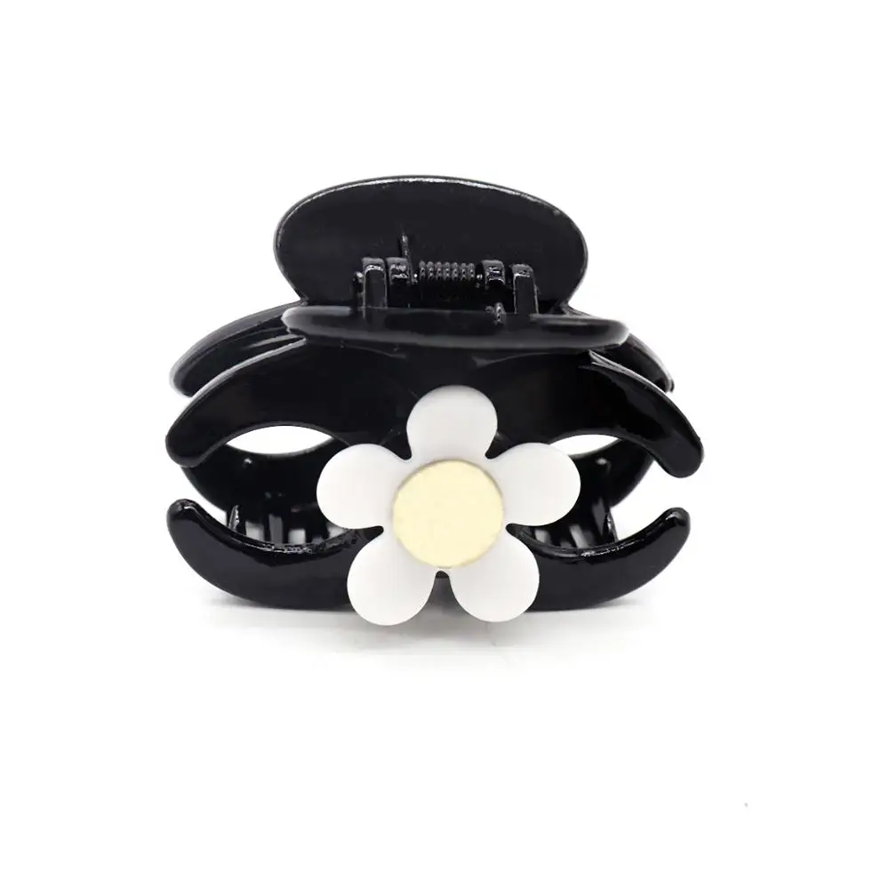 

Fashion Camellia Hair Claws Clip Cute Crystal Horsetail Clip For Women Girls New White Rose Flower Vintage Clip Jewelry Gigt