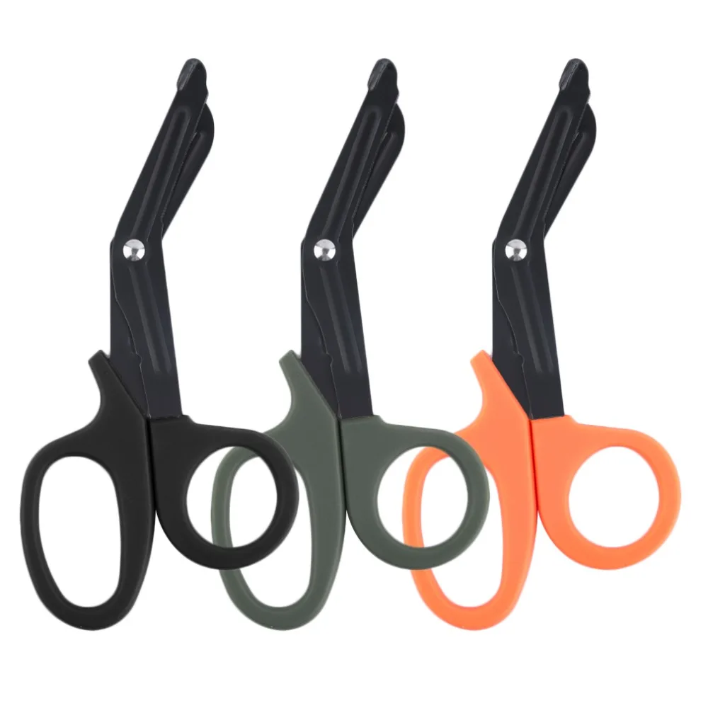 

Quality Pocket Size Tactical Scissor Bandage Paramedic Shears Survival Rescue Tool-orange Drop Shipping