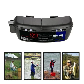 

Portable Fish Bait Tackle Box Storage Box Multifunctional Black Fishing Box Waist Carrier Lure Reel Fishing Holder Boxes