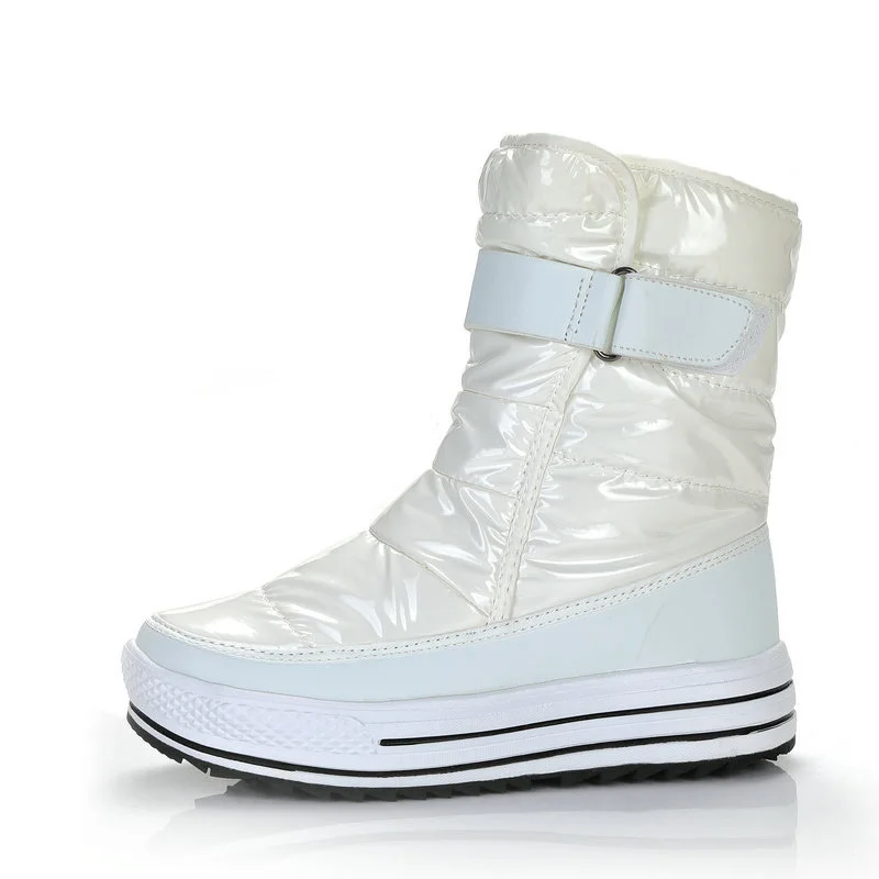 Cuculus/зимние ботинки; женские плюшевые теплые зимние ботинки; зимние полусапоги до середины икры для девочек; ботинки высокого качества; женская обувь; 1084 - Цвет: Белый