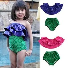 2 шт. Дети маленьких Обувь для девочек купальный костюм ванный комплект Танкини комплект бикини