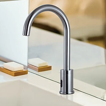 

Free ShippingAutomatic Touchless Sensor Hands Free Brass Chrome Basin Functional Mixer / Bathroom Sink Touchless Faucet