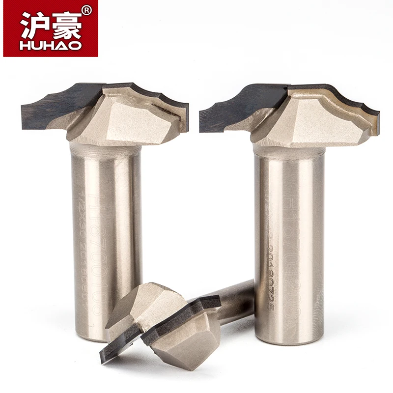 

HUHAO 1pc 1/2" 1/4" Shank PCD Cabinet Door Carving Router Bit Diamond CVD Coating Edge Mould Endmill Woodworking Cutter