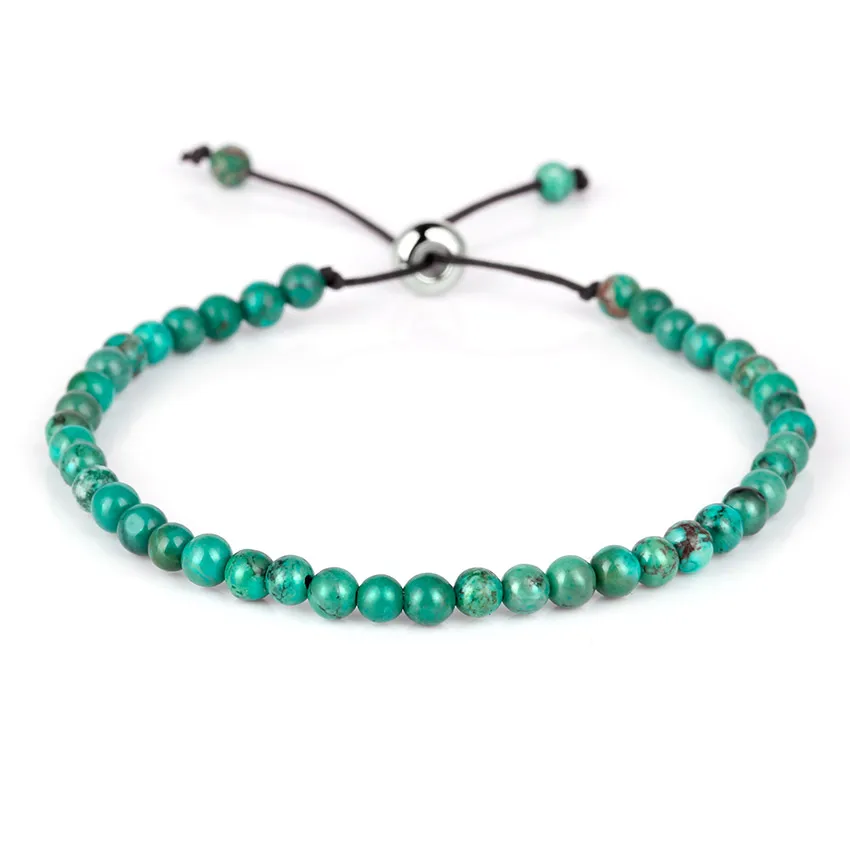 Bohemian Green Stones beaded Bracelet with Clasp Woman's Handmade Boho Female Bracelets Jewelry For Women man Couple | Украшения и