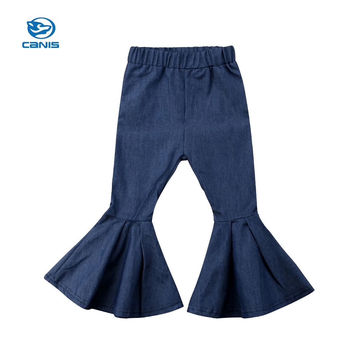 CANIS New Fashion Blue Hot Baby Girls Toddler Trousers Kids Wide Leg